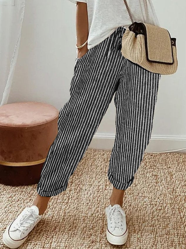 Lucy - Stijlvolle Lichte Linnen Broek