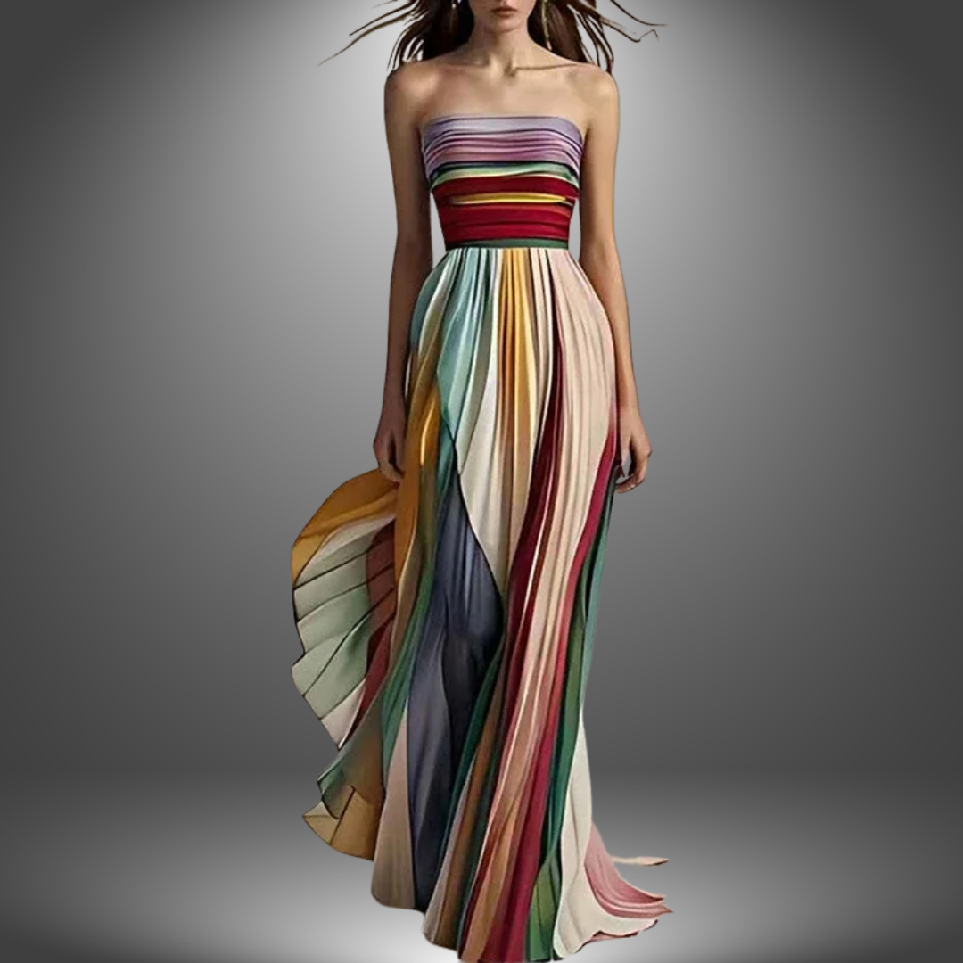 Bella | Kleurrijke maxi-jurk