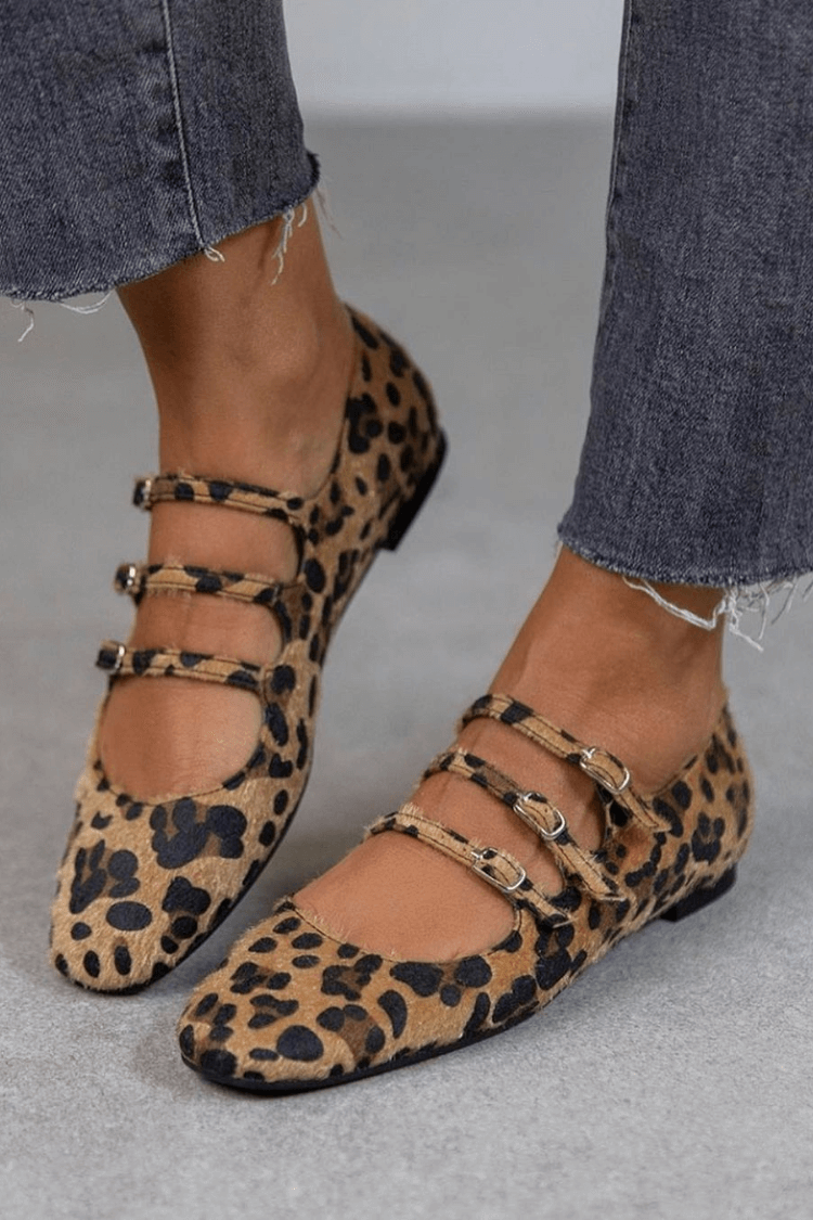 LEOPARDINA | Elegante ballerina's met dierenprint banden voor een onweerstaanbare stijl