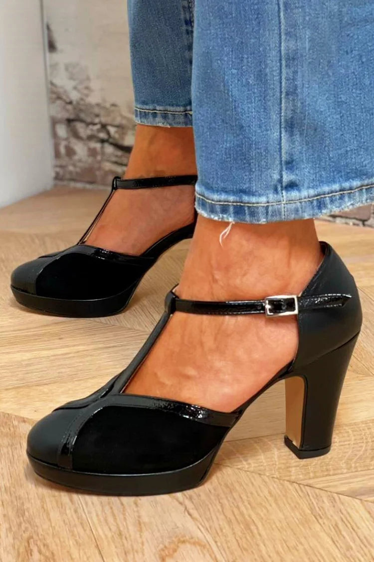 NICOLETTA | T-BAR PLATFORM COURT SCHOENEN