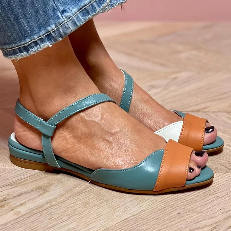 GENEVE | Elegante Tricolour Open-Toe Sandalen voor een Verfijnde Look