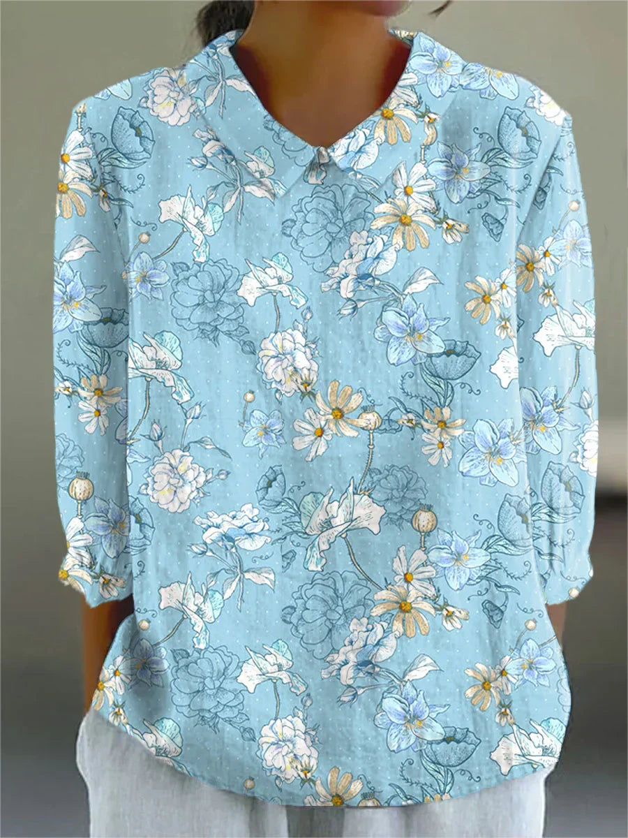 Elle | Vintage Kleurrijke Blouse
