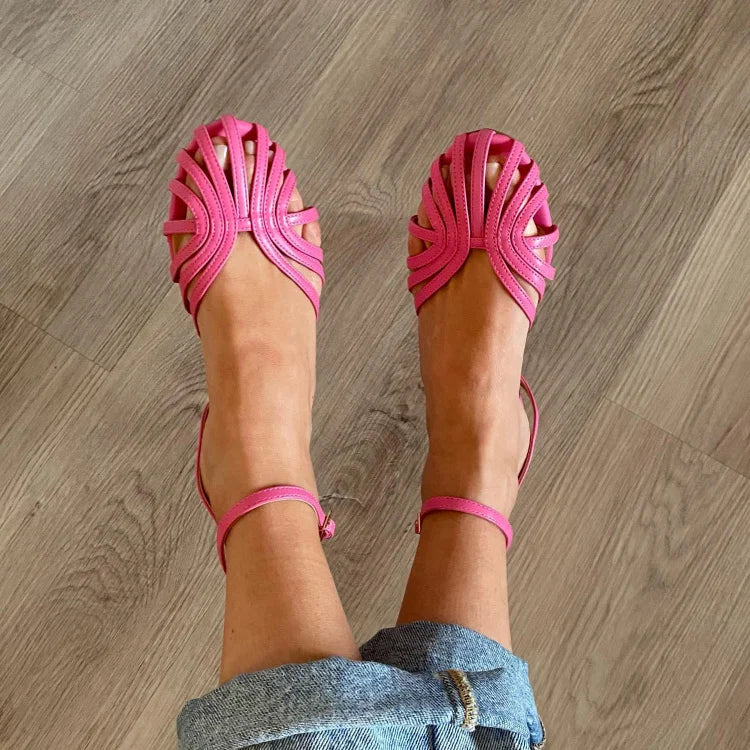 SOLE | Elegante geweven platte sandalen voor een verfijnde uitstraling