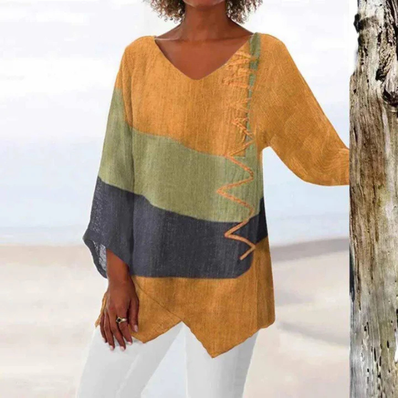 Lichte zomerblouse met kleurrijke print