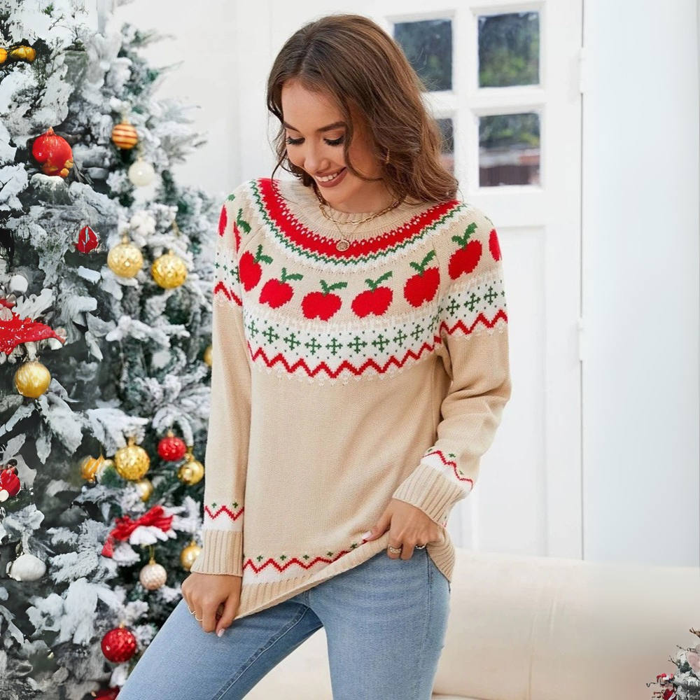Lia | Casual Print Gebreide Trui