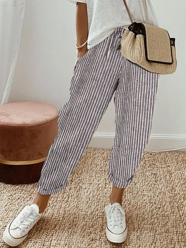 Lucy - Stijlvolle Lichte Linnen Broek