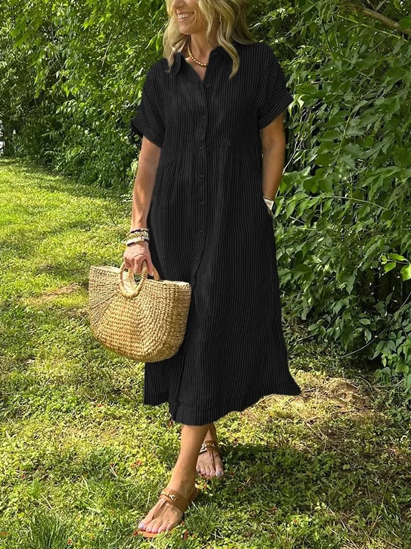 Angela | Gestreepte Maxi-Jurk