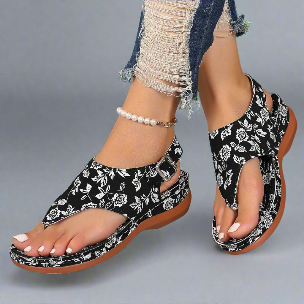 Kelly | Handgemaakte wedge-sandalen