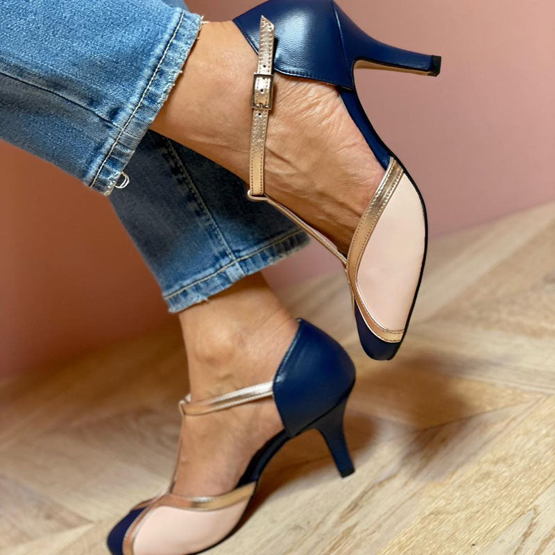 Laya™ | Elegante court schoenen met T-band, ronde neus, kleurrijk en extreem comfortabel