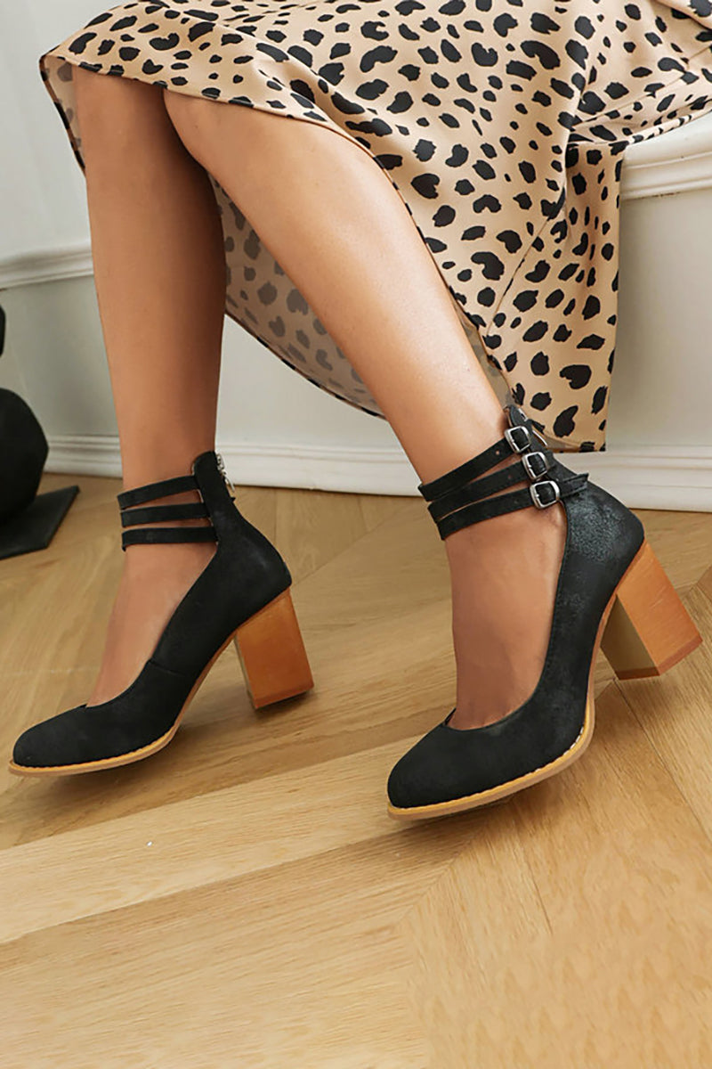 Caa™ | Elegante, soepele sandalen met enkelband en chunky hak voor een verfijnde uitstraling