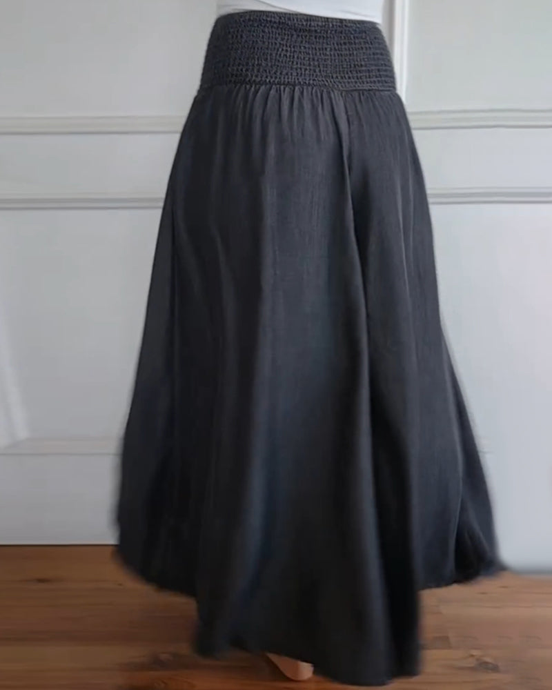 Elizabeth - Elegante Hoge Taille Wijde Pantalon