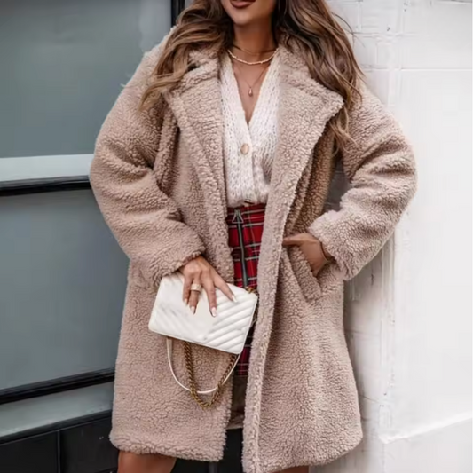 Caroline | Damesjas met lange mouwen en kraag