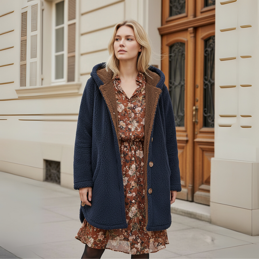 Ella | Comfortabele jas met lange mouwen en capuchon