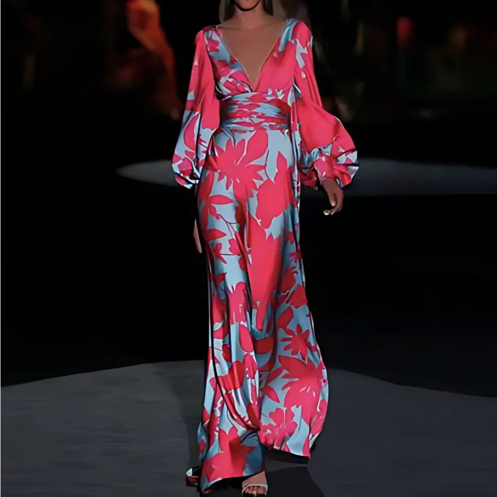 Margriet | Luxueuze jurk met bloemenprint