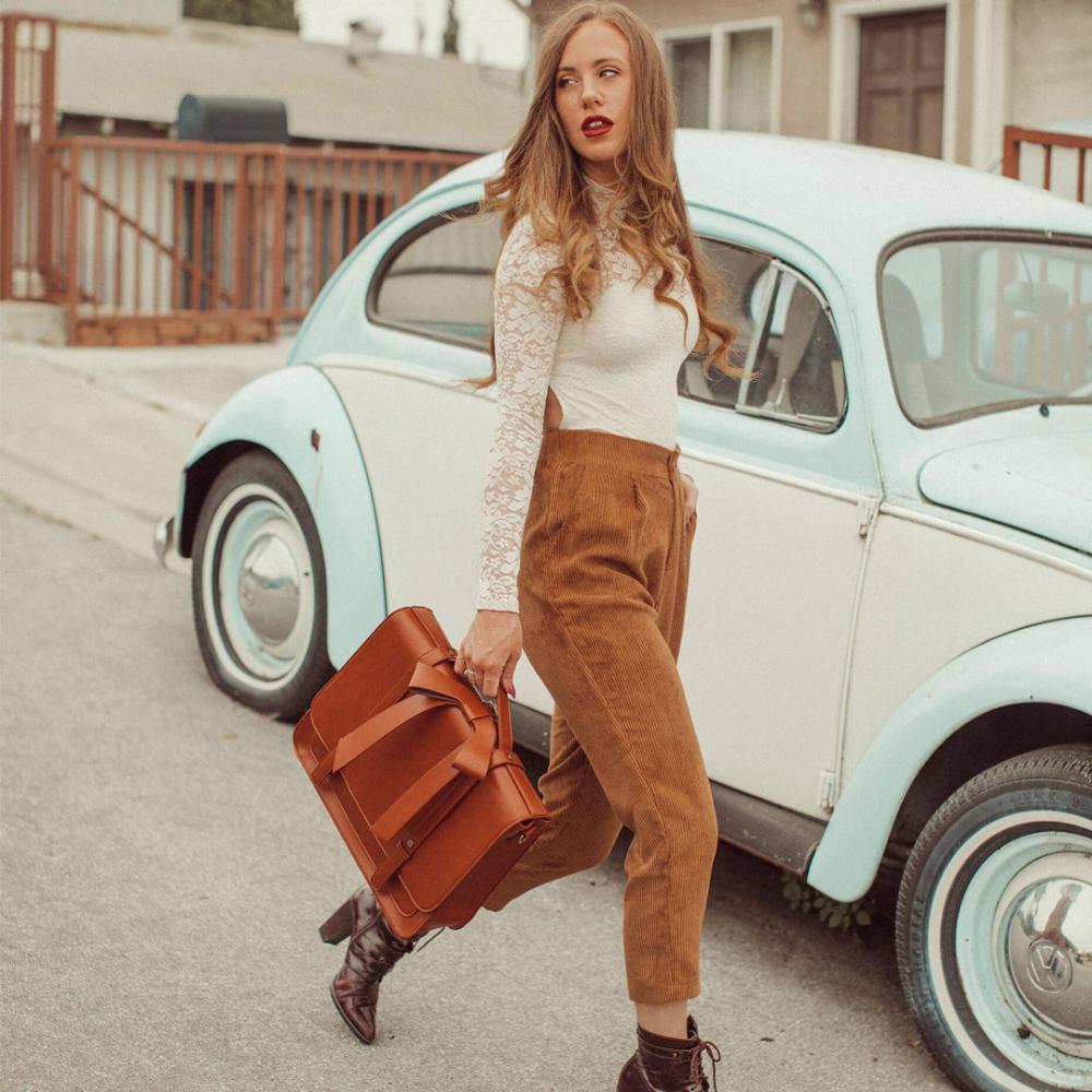 Roze | Trendy Leren Tas