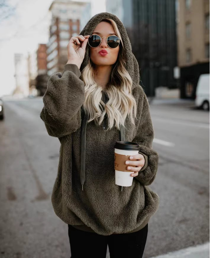 Opal | Stijlvolle Lange Mouwen Hoodie Jas