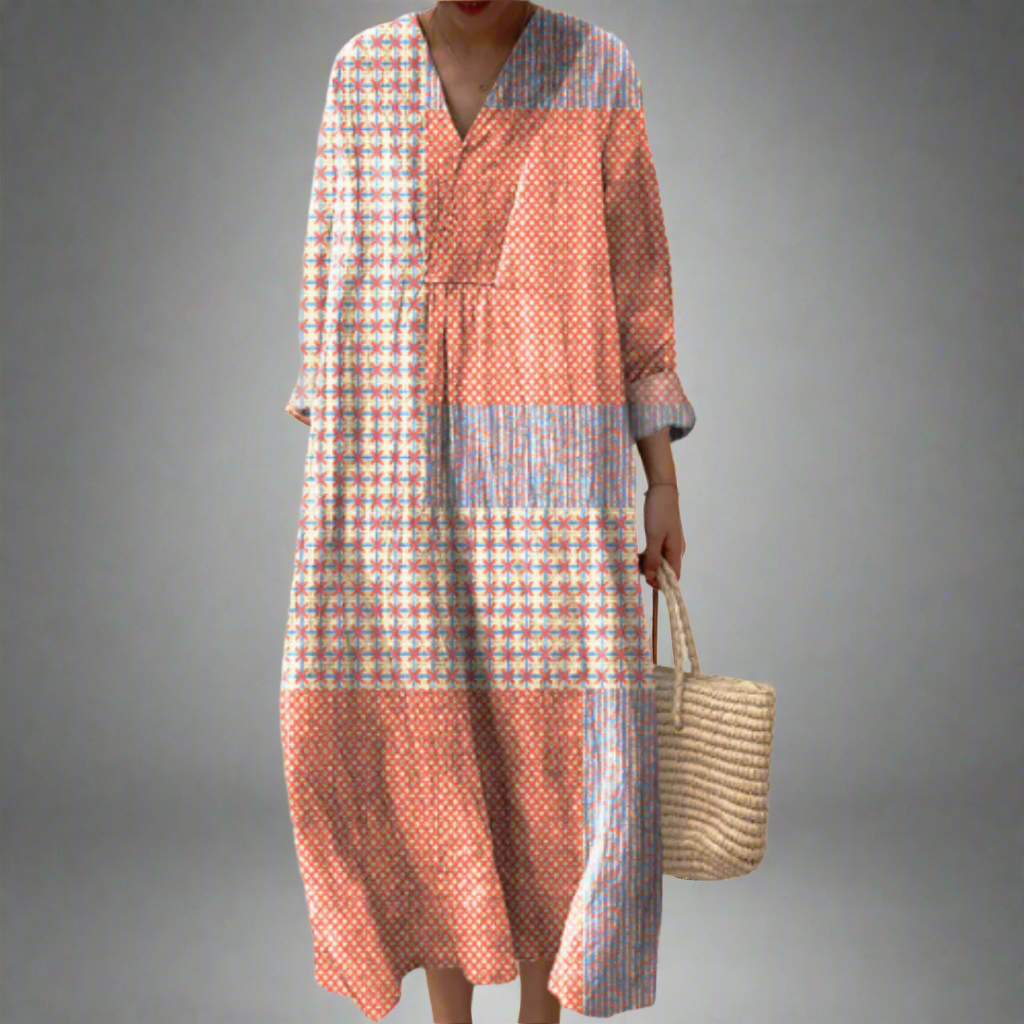 Nora | Koraal Maxi Jurk
