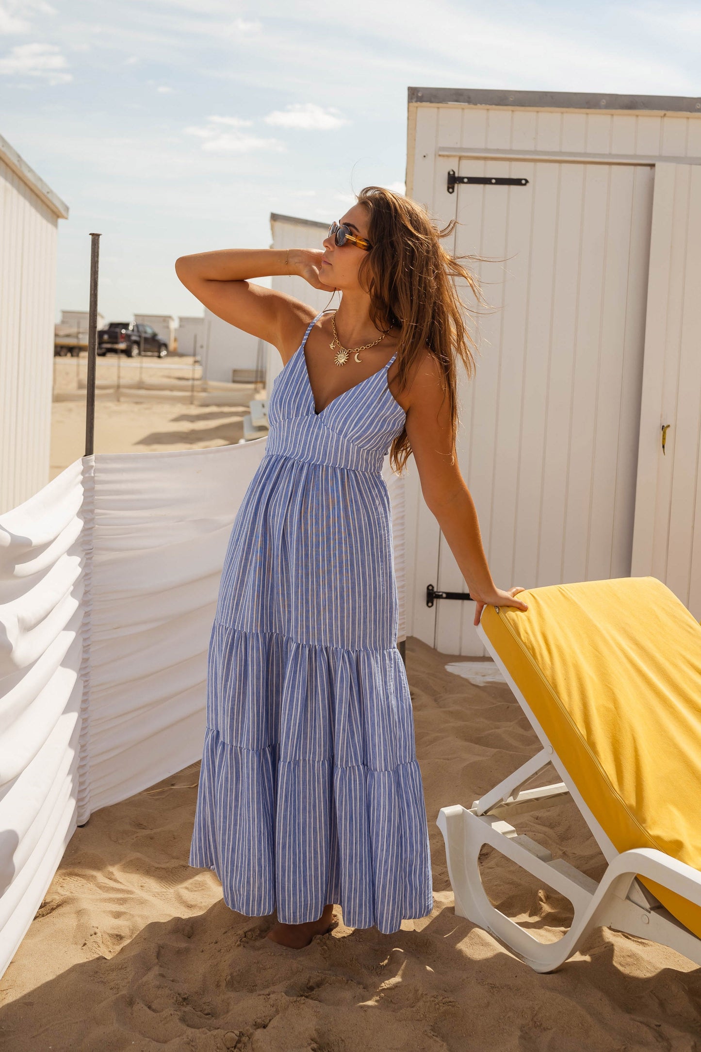 Lina | Gestreepte maxi-jurk