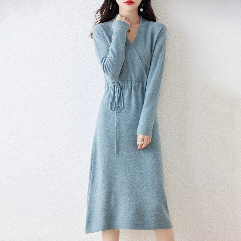 Ivanna | Premium Winter V-hals Jurk