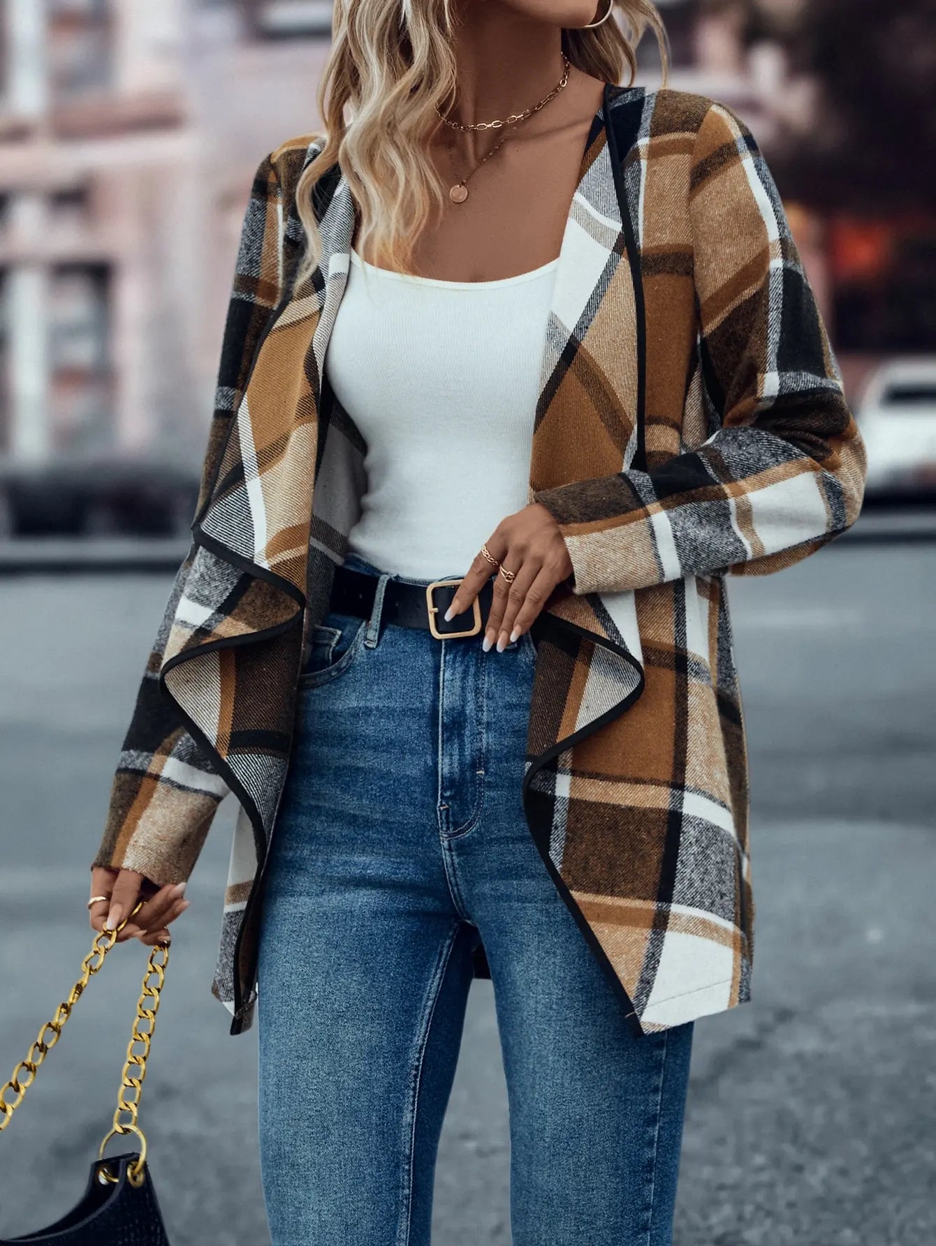 Claudia | Elegante geblokt vest