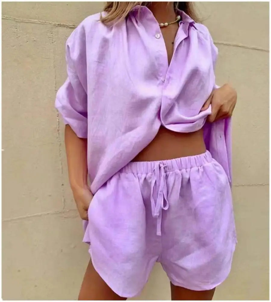 Ellen │ Zachte katoenen pyjama set