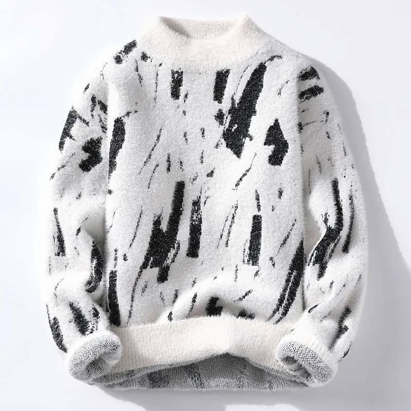 Raf | Zachte trui met artistieke print