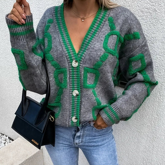 Nanette | Trendy vest met geometrisch design