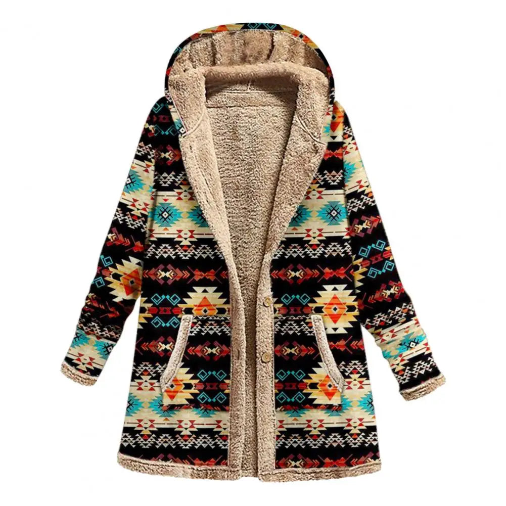 Zoe | Stijlvolle jas met geometrische print