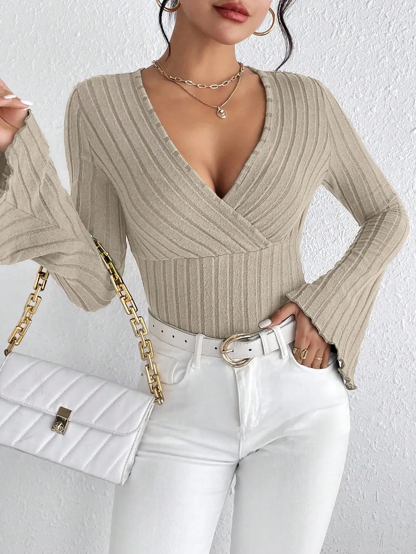 Zaria | Elegante Langemouwen Top