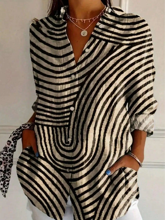 Kamila | Chique gestreepte blouse