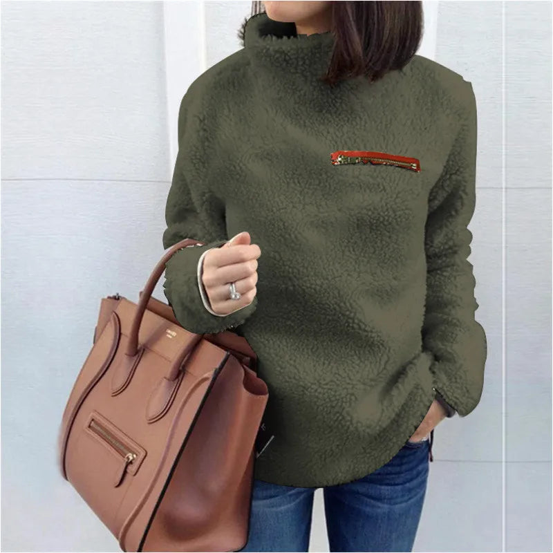 Elena | Turtleneck trui met ritssluiting voor dames