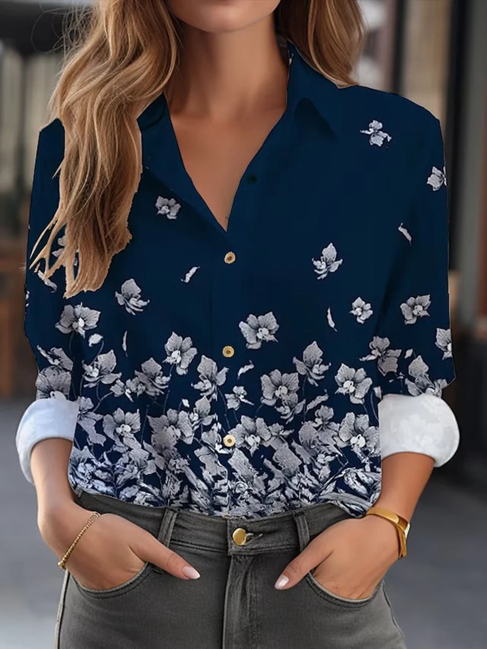 Regine | Elegante blouse met bloemenprint