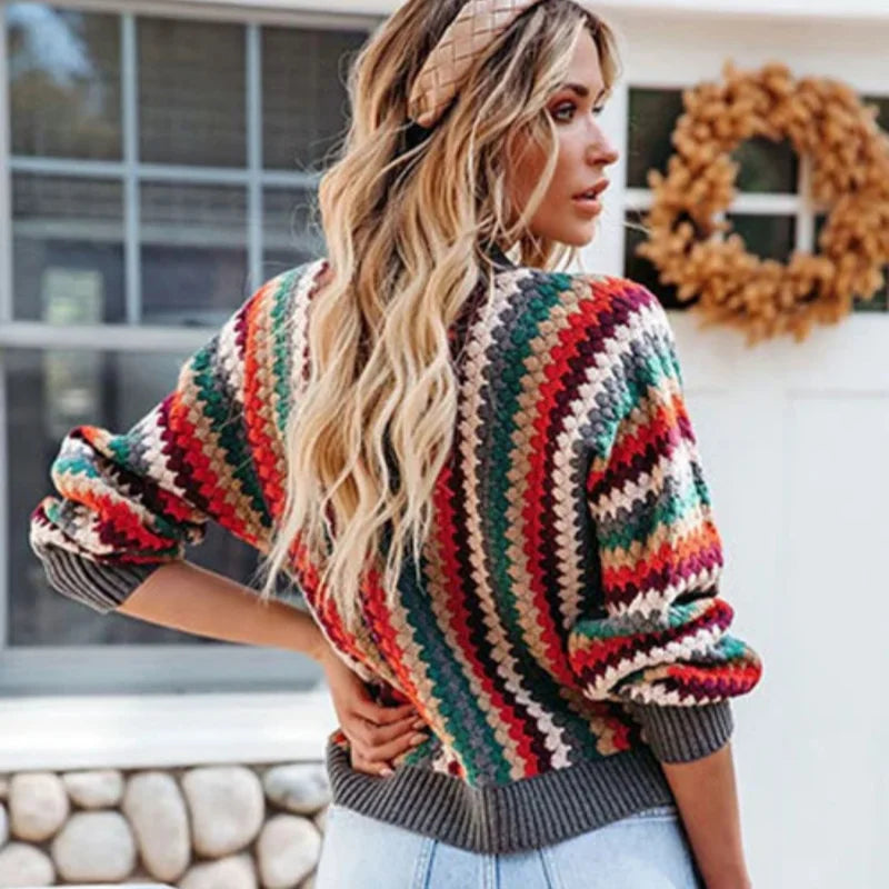 Amalia | Retro veelkleurig vest