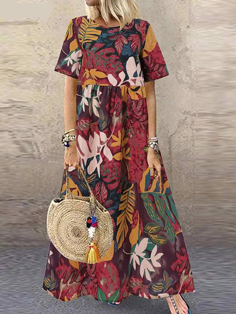 Suzie | Elegante maxi-jurk met speelse print