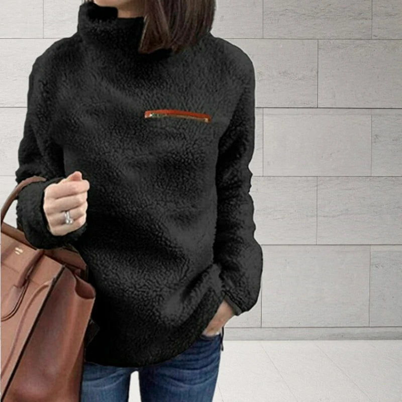 Elena | Turtleneck trui met ritssluiting voor dames