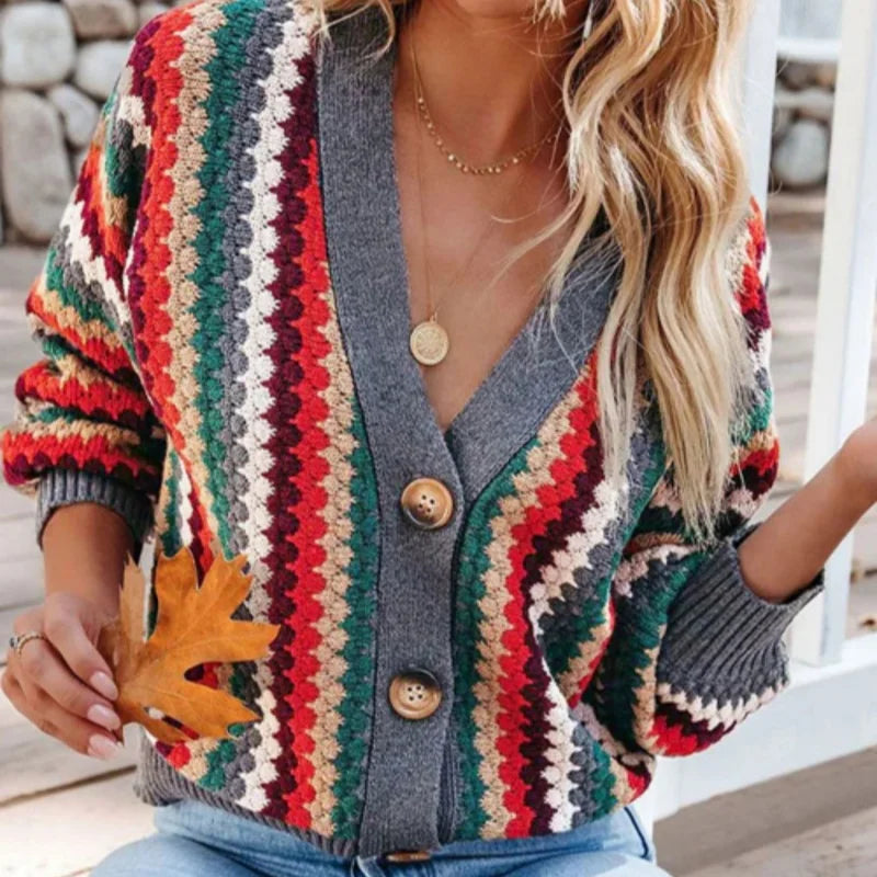 Amalia | Retro veelkleurig vest