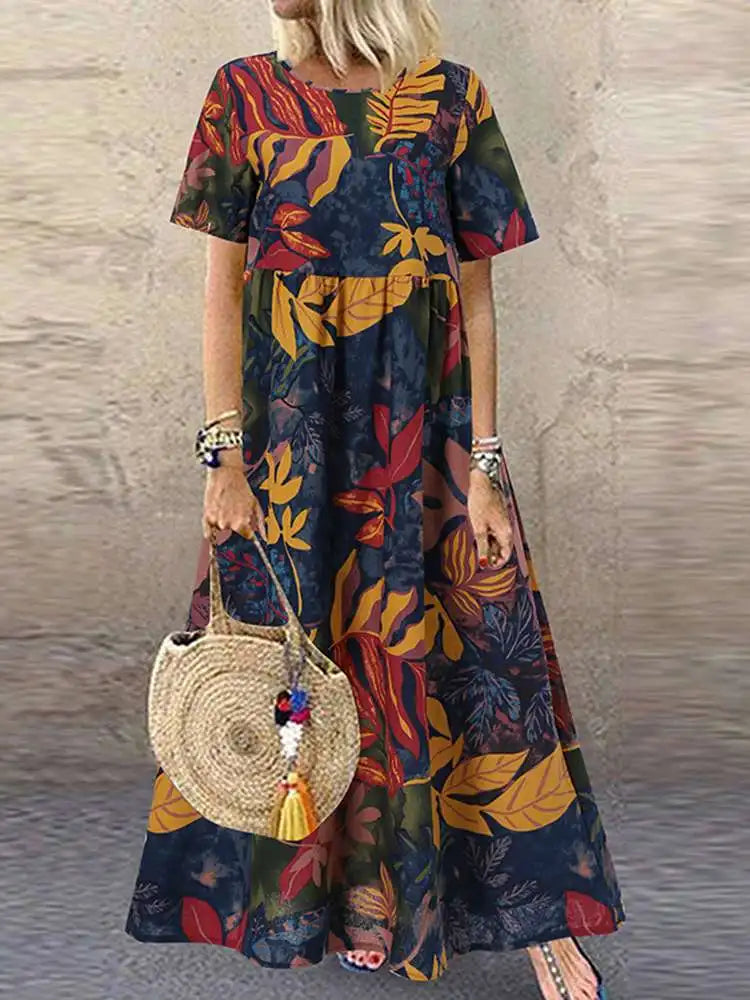 Suzie | Elegante maxi-jurk met speelse print