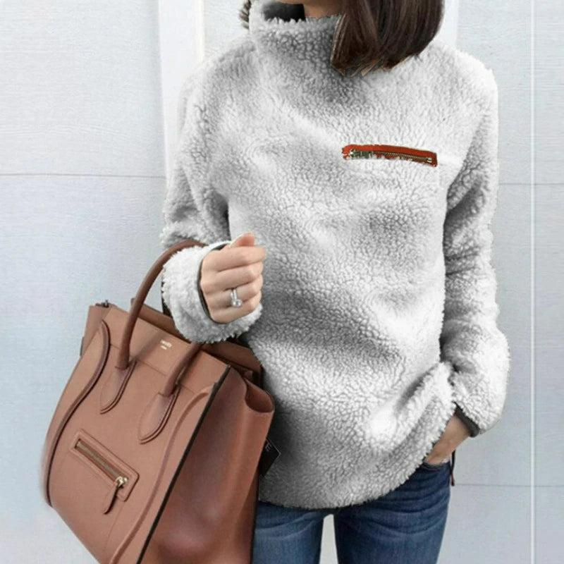 Elena | Turtleneck trui met ritssluiting voor dames