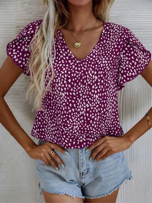 Cassidy | Chique blouse met abstracte print