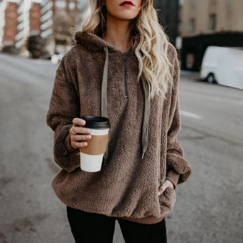 Opal | Stijlvolle Lange Mouwen Hoodie Jas