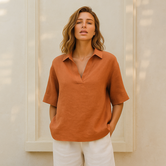 Surya | Elegante blouse met linnen