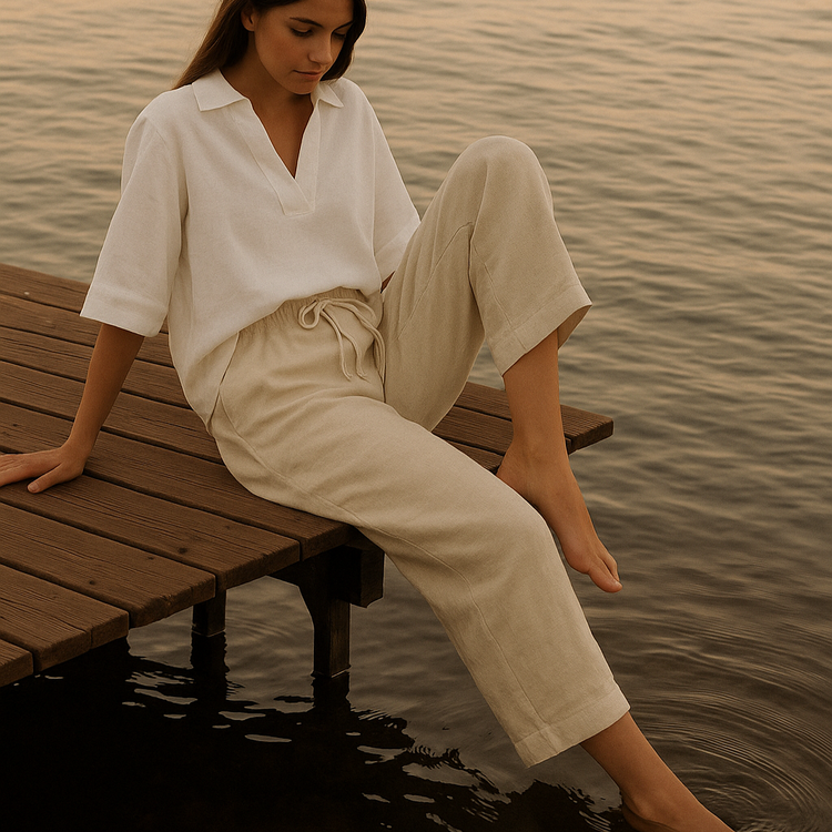 Eloise | Zomerse broek met linnen