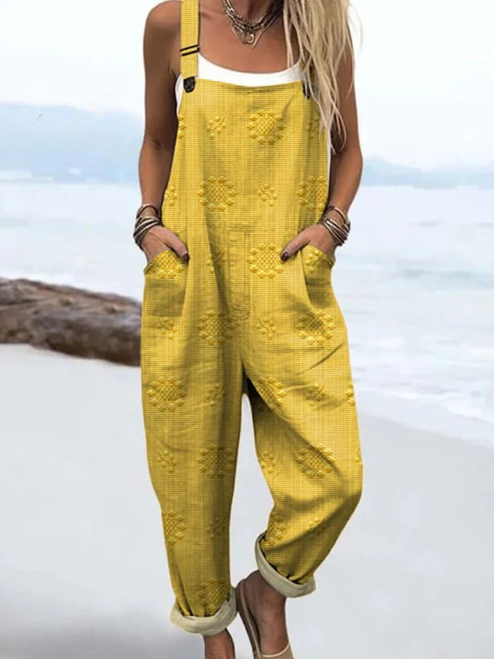 Fern | Retro Groene Sunburst Overalls