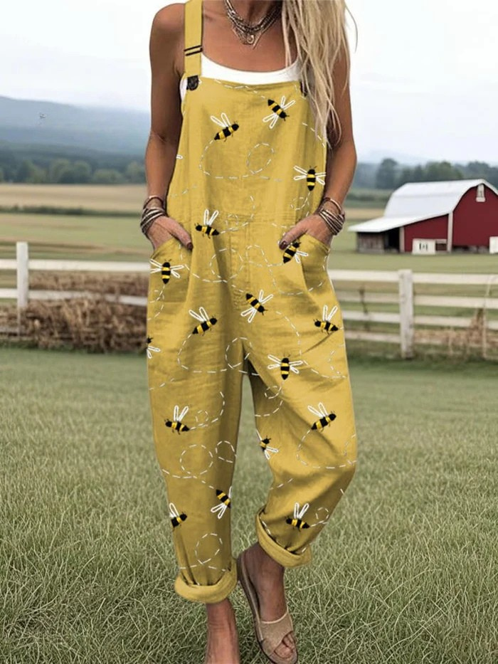 Bea | Drukke Bij Mosterd Overalls