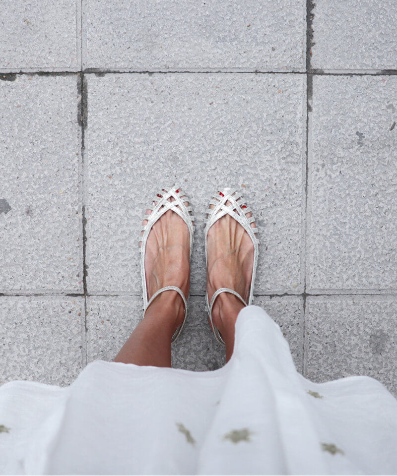 GIADA | Elegante geweven ballerina met enkelbandje voor een verfijnde stijl