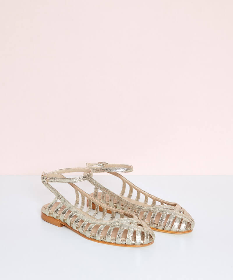 GIADA | Elegante geweven ballerina met enkelbandje voor een verfijnde stijl