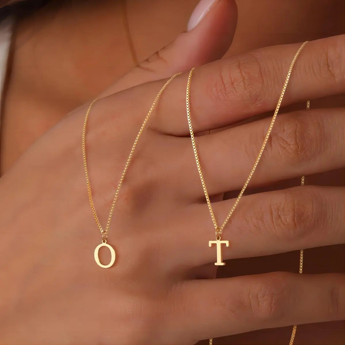 Halsketting met initialen van liefde