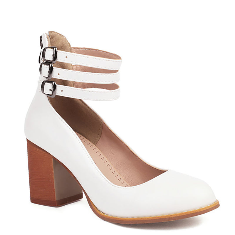 Caa™ | Elegante, soepele sandalen met enkelband en chunky hak voor een verfijnde uitstraling