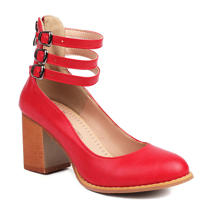 Caa™ | Elegante, soepele sandalen met enkelband en chunky hak voor een verfijnde uitstraling