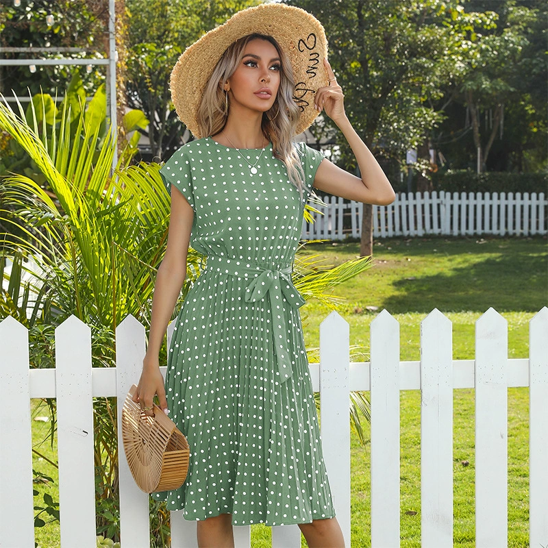 Shania | Sierlijke polkadot jurk